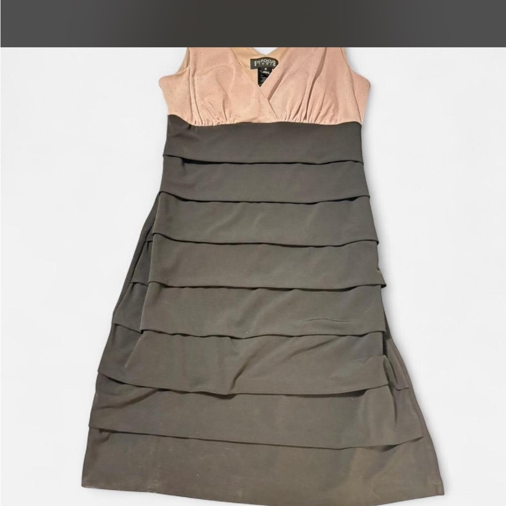 women's NWOT size 4 EnFocus Studio layered cocktail dress